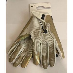 Nike Vapor Jet 8.0 Energy SB Football Gloves Size Large Mens Metallic Gold